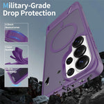 For Samsung Galaxy S26 Ultra Magnetic Case Kickstand PC + TPU Skin Touch Phone Cover