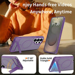 For Samsung Galaxy S26 Ultra Magnetic Case Kickstand PC + TPU Skin Touch Phone Cover