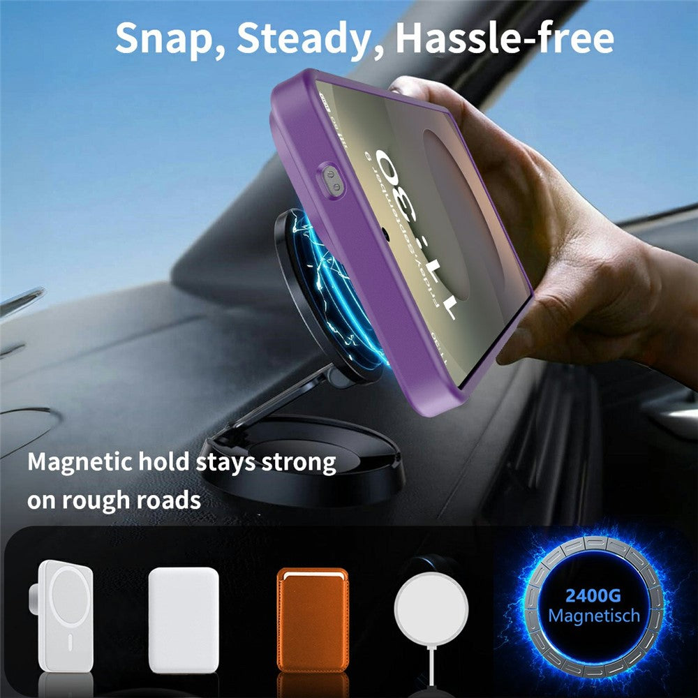 For Samsung Galaxy S26 Ultra Magnetic Case Kickstand PC + TPU Skin Touch Phone Cover