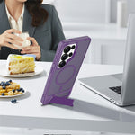 For Samsung Galaxy S26 Ultra Magnetic Case Kickstand PC + TPU Skin Touch Phone Cover