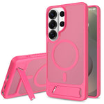 For Samsung Galaxy S26 Ultra Magnetic Case Kickstand PC + TPU Skin Touch Phone Cover