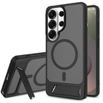 For Samsung Galaxy S26 Ultra Magnetic Case Kickstand PC + TPU Skin Touch Phone Cover