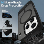 Til iPhone 16 Pro Magnetisk Cover med Stander PC + TPU Skin Touch Telefoncover