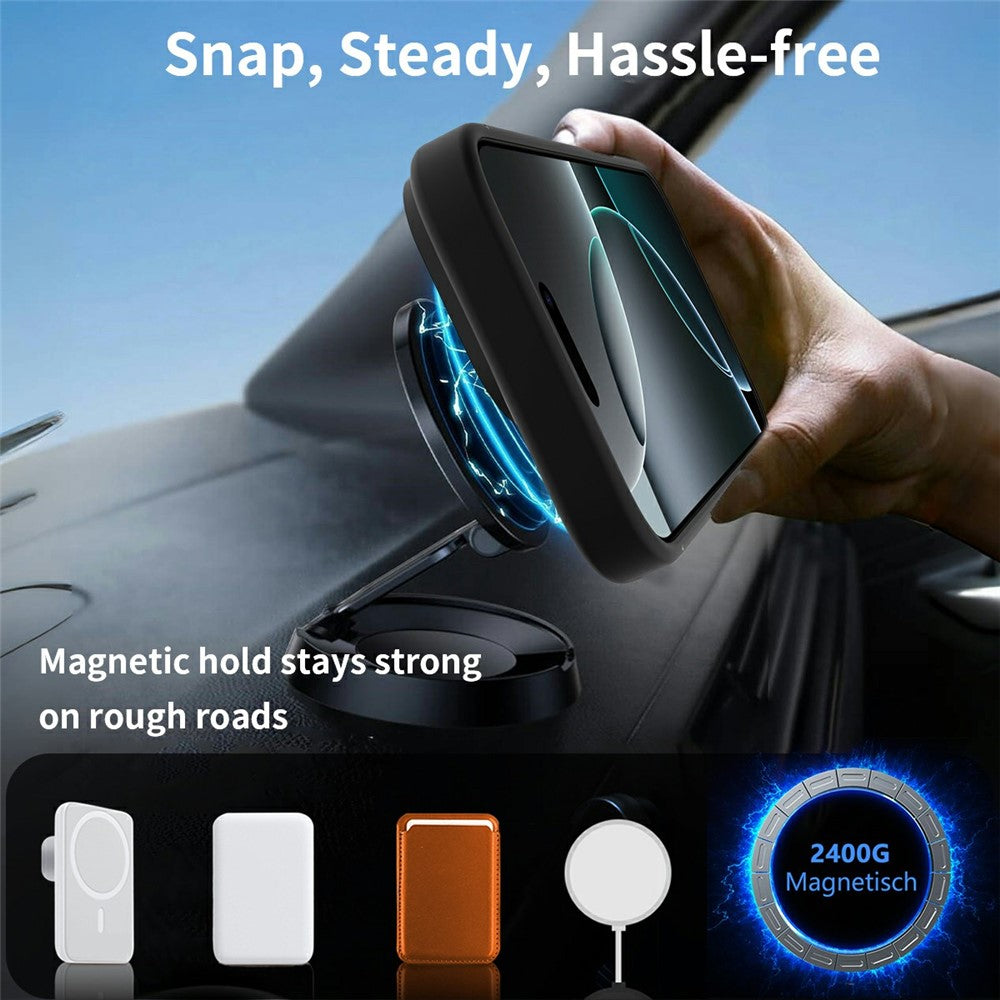 Til iPhone 16 Pro Magnetisk Cover med Stander PC + TPU Skin Touch Telefoncover