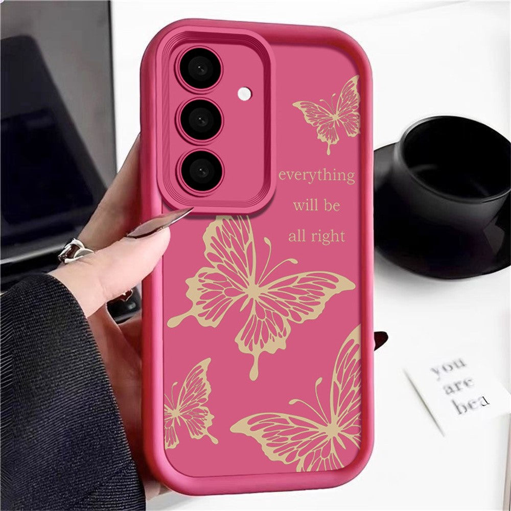 For Samsung Galaxy S25 Case Hollow Butterfly Pattern Shockproof Precision Camera Protection TPU Phone Cover
