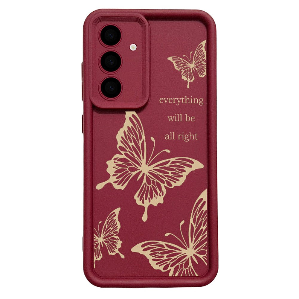 For Samsung Galaxy S25+ Case Hollow Butterfly Pattern Shockproof Precision Camera Protection TPU Phone Cover