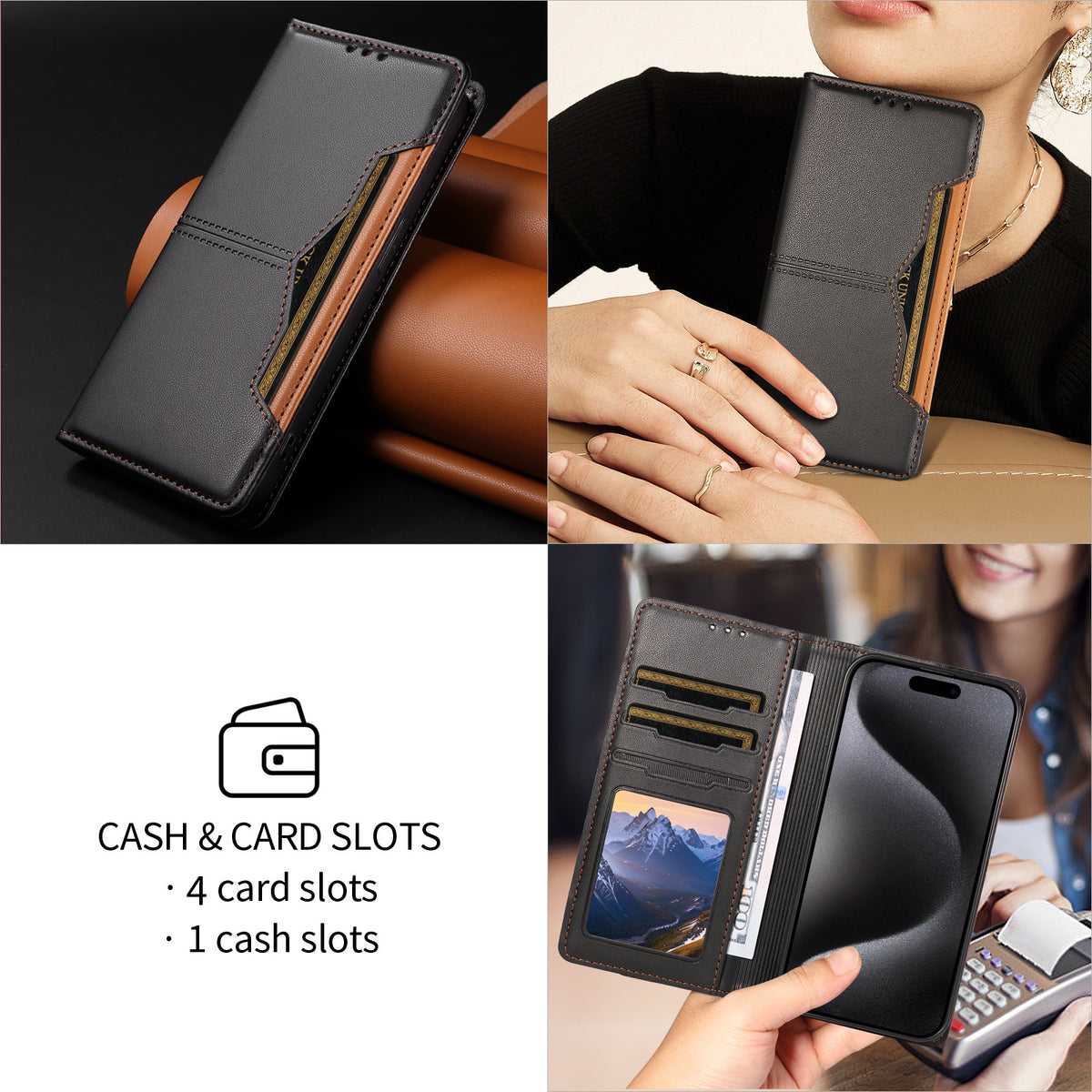 For Honor 400 Smart 4G / Honor X7d 4G / Honor Play10T 5G / Honor 400 Smart 5G Plånboksfodral Externt Kortfack Magnetisk Stängning Läder Telefonfodral