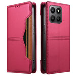 Pung-etui i læder til Honor 400 Smart 4G / Honor X7d 4G / Honor Play10T 5G / Honor 400 Smart 5G med udvendig kortplads og magnetisk lukning
