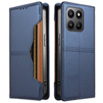 Pung-etui i læder til Honor 400 Smart 4G / Honor X7d 4G / Honor Play10T 5G / Honor 400 Smart 5G med udvendig kortplads og magnetisk lukning
