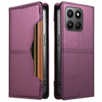 Pung-etui i læder til Honor 400 Smart 4G / Honor X7d 4G / Honor Play10T 5G / Honor 400 Smart 5G med udvendig kortplads og magnetisk lukning