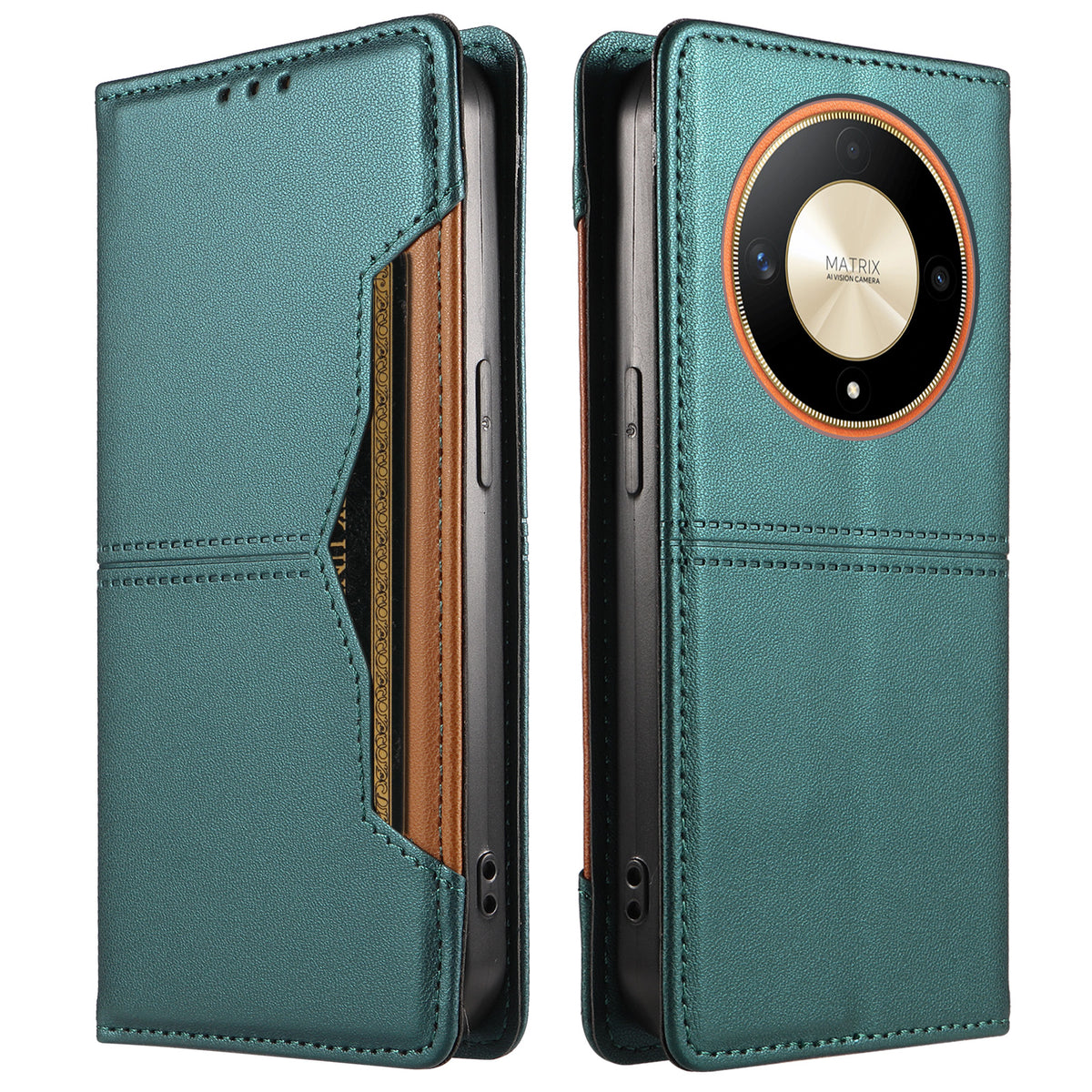Honor X9b 5G / Honor Magic6 Lite 5G / Honor X50 GT 5G / Honor X50 Pro 5G / Honor X50 5G Plånboksfodral med externt korthållare, magnetisk stängning, läderfodral
