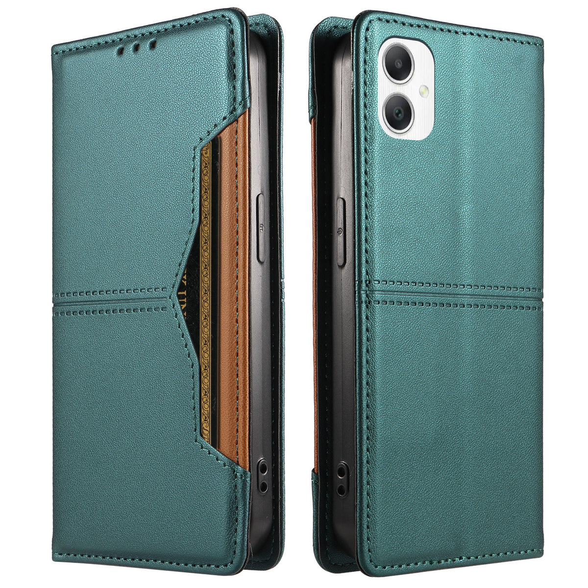 Samsung Galaxy A07 5G / A07 4G / A07s 4G / A06 4G / A06 5G / A08 5G / F06 5G / M06 5G Plånboksfodral Extern kortplats Magnetisk stängning Lädermobilskal