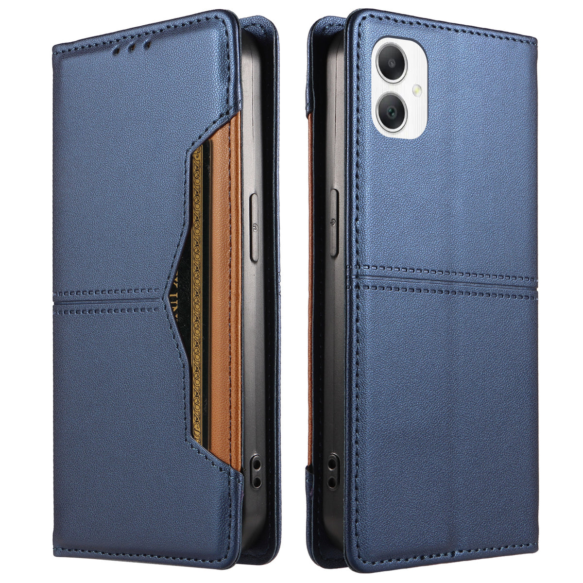 Samsung Galaxy A07 5G / A07 4G / A07s 4G / A06 4G / A06 5G / A08 5G / F06 5G / M06 5G Plånboksfodral Extern kortplats Magnetisk stängning Lädermobilskal