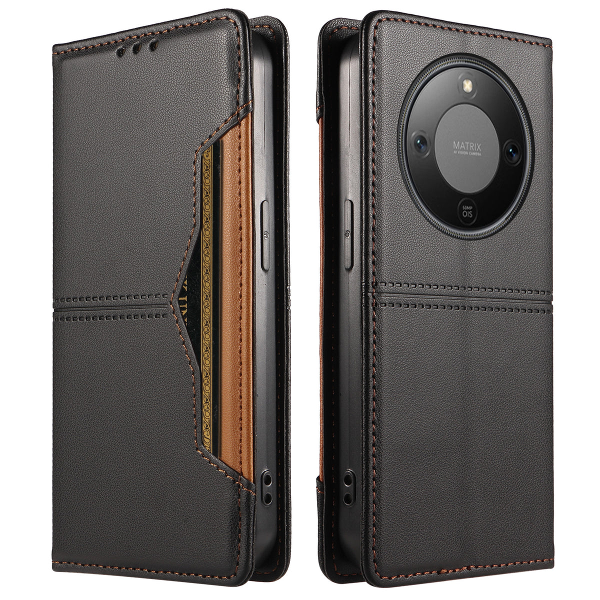 For Honor X9d 5G / Honor Magic8 Lite 5G / Honor X70 5G Wallet Case External Card Slot Magnetic Closing Leather Phone Cover