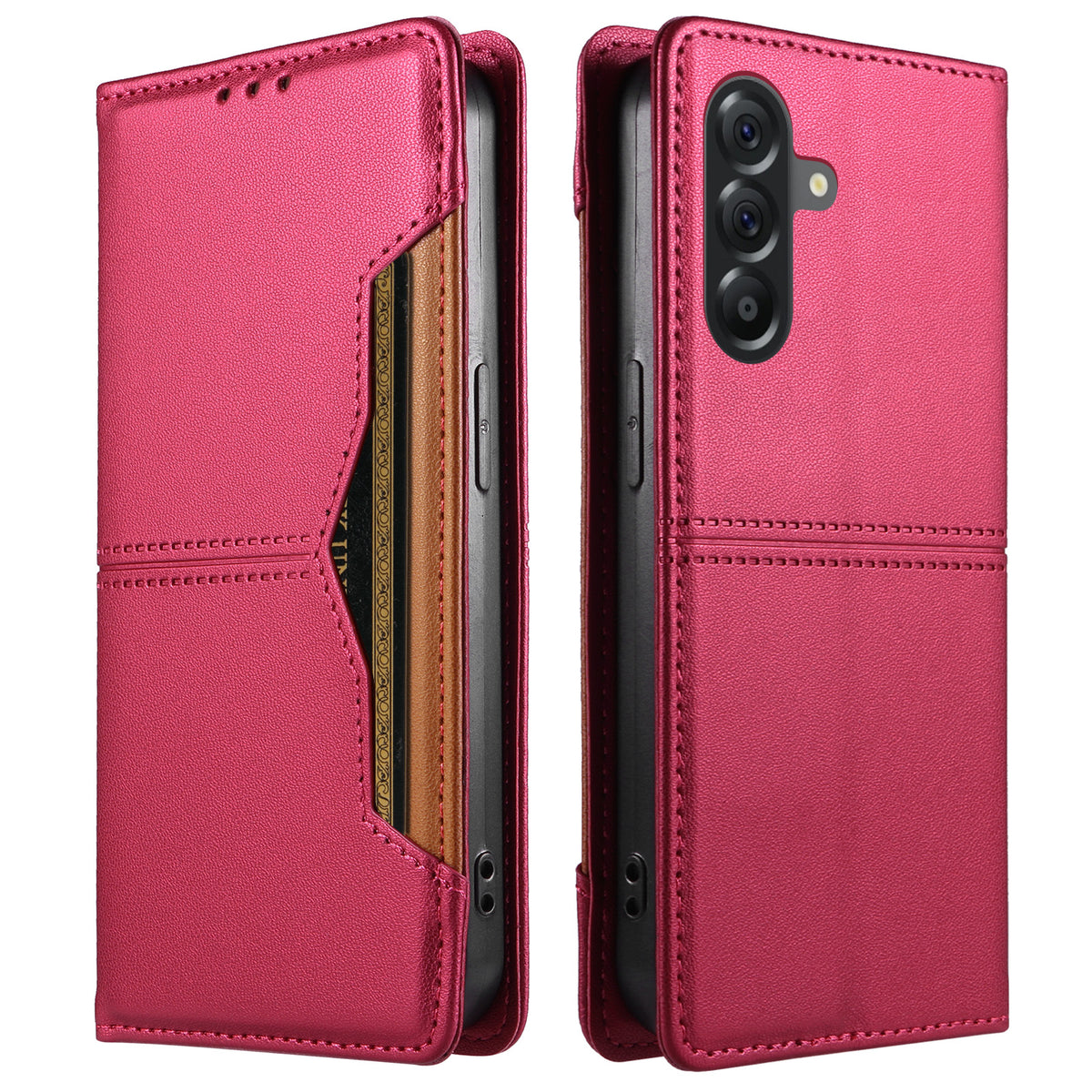 For Samsung Galaxy A56 5G Wallet Case External Card Slot Magnetic Closing Leather Phone Cover