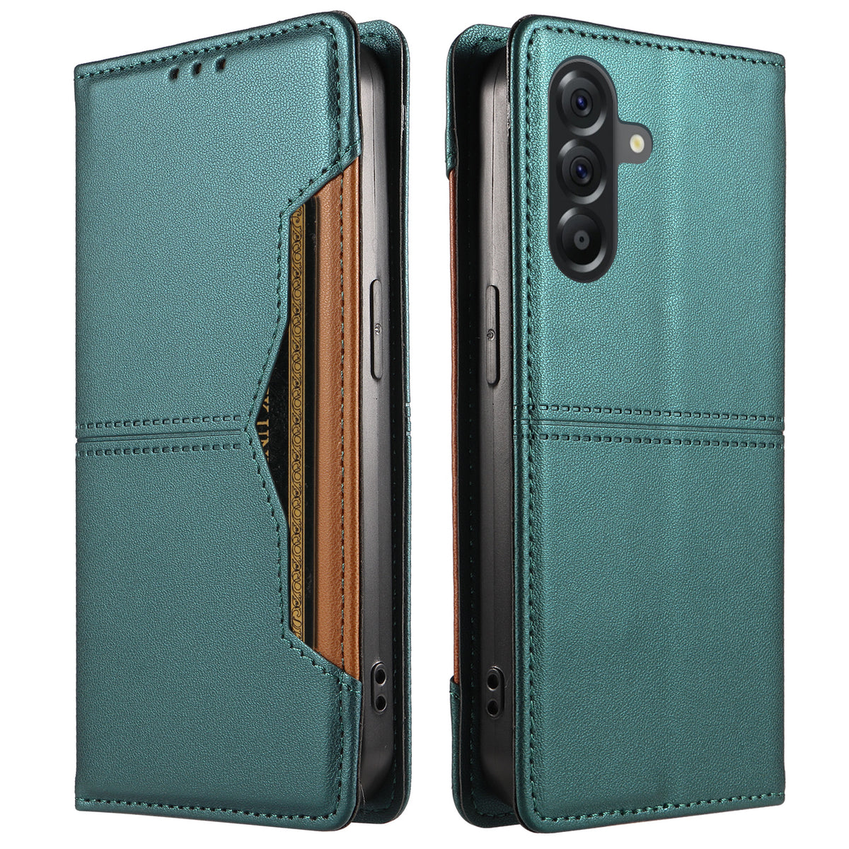 For Samsung Galaxy A56 5G Wallet Case External Card Slot Magnetic Closing Leather Phone Cover