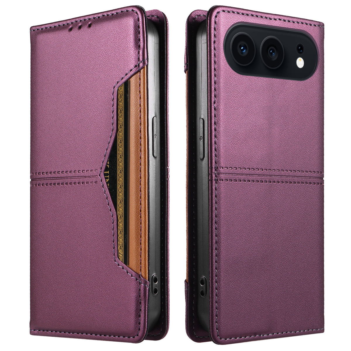 For Honor 500 Pro 5G / Honor 500 5G Wallet Case External Card Slot Magnetic Closing Leather Phone Cover