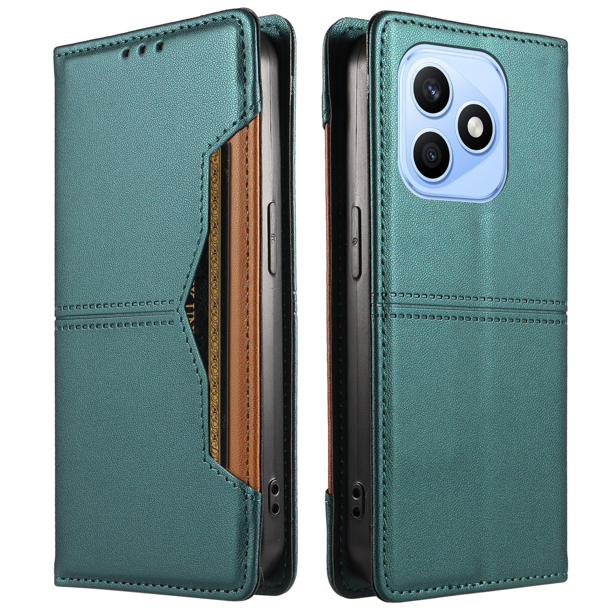 For Honor X8d 4G Wallet Case External Card Slot Magnetic Closing Leather Phone Cover