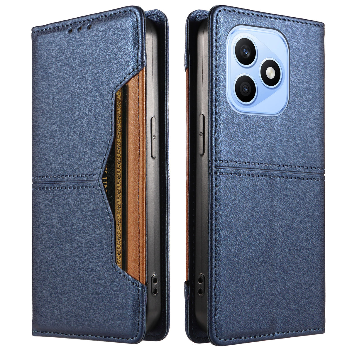For Honor X8d 4G Wallet Case External Card Slot Magnetic Closing Leather Phone Cover
