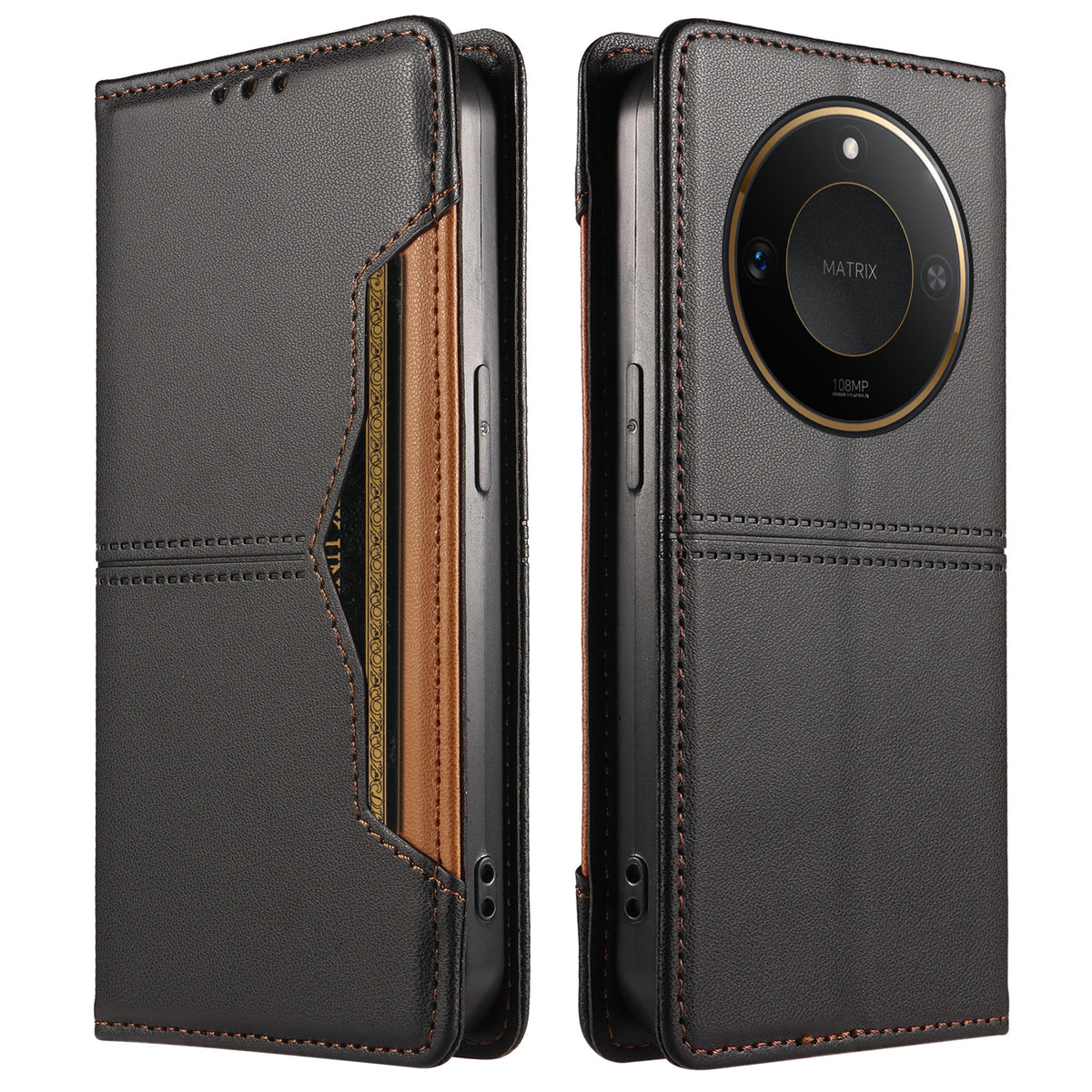 For Honor X9c Smart 5G / Honor X60 5G Wallet Case External Card Slot Magnetic Closing Leather Phone Cover