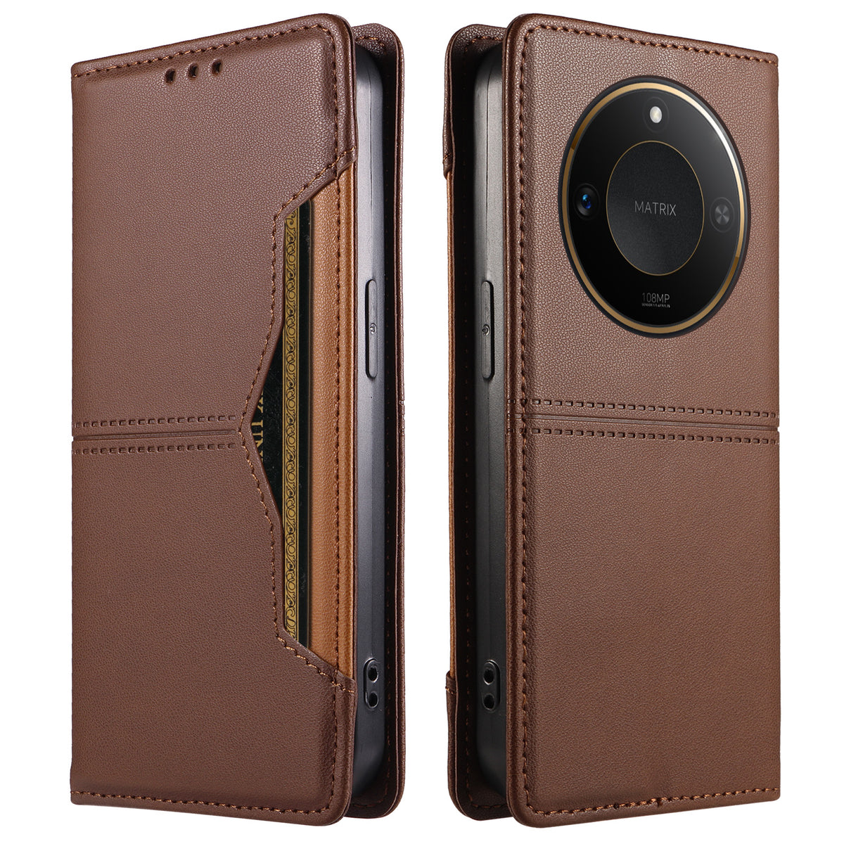 For Honor X9c Smart 5G / Honor X60 5G Wallet Case External Card Slot Magnetic Closing Leather Phone Cover