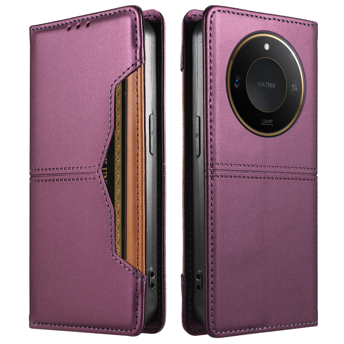 For Honor X9c Smart 5G / Honor X60 5G Wallet Case External Card Slot Magnetic Closing Leather Phone Cover