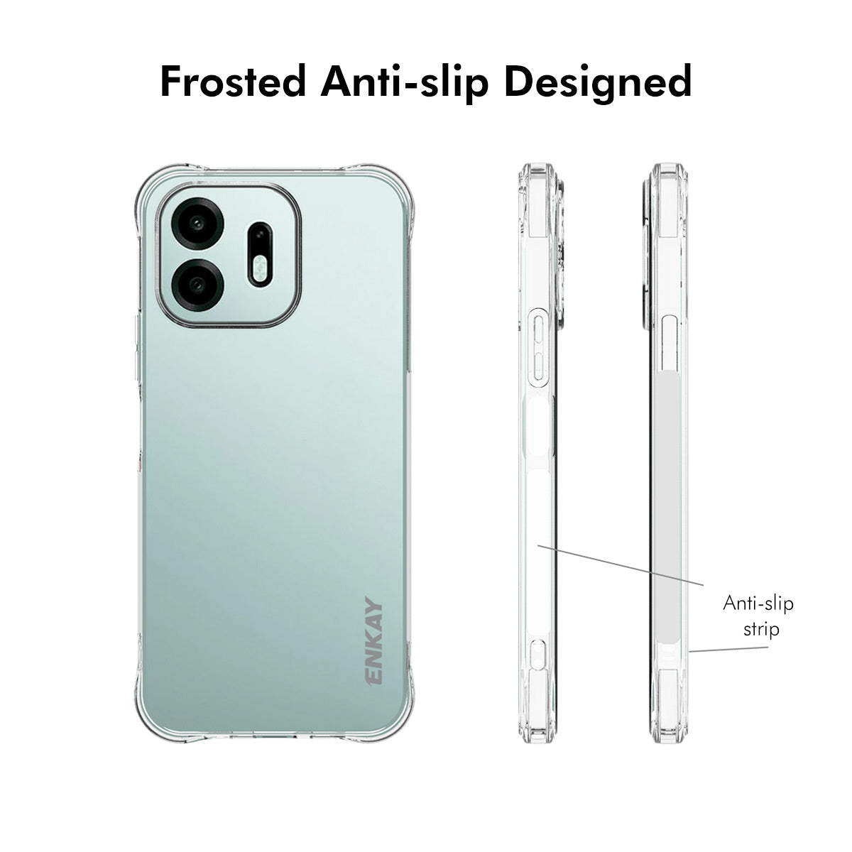 HAT PRINCE för OnePlus N6 4G ENKAY Genomskinligt mobilskal Stötsäkert Halkfritt TPU-Skal