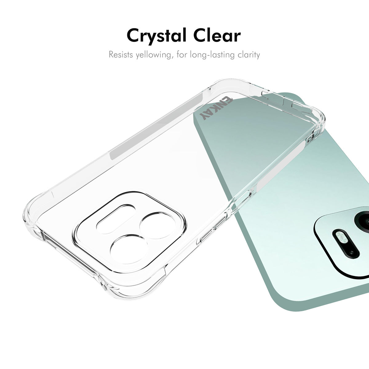 HAT PRINCE för OnePlus N6 4G ENKAY Genomskinligt mobilskal Stötsäkert Halkfritt TPU-Skal