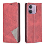 Xiaomi Redmi 15C 4G (Global) (171mm) / Xiaomi Poco C85 4G (171mm) / Xiaomi Redmi 17C 5G-skal, korthållare, geometriskt prägel, läderfodral