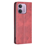 Xiaomi Redmi 15C 4G (Global) (171mm) / Xiaomi Poco C85 4G (171mm) / Xiaomi Redmi 17C 5G-skal, korthållare, geometriskt prägel, läderfodral