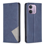 Xiaomi Redmi 15C 4G (Global) (171mm) / Xiaomi Poco C85 4G (171mm) / Xiaomi Redmi 17C 5G-skal, kortholder, geometrisk prægning, læderetui