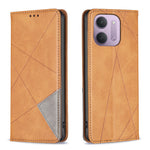 Xiaomi Redmi 15C 4G (Global) (171mm) / Xiaomi Poco C85 4G (171mm) / Xiaomi Redmi 17C 5G-skal, korthållare, geometriskt prägel, läderfodral