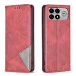 Xiaomi Poco F9 Ultra / Poco F8 Ultra / Redmi K90 Pro Max 5G / K100 Pro Max 5G (Kina) etui med kortholder og geometrisk præget lædermobilcover