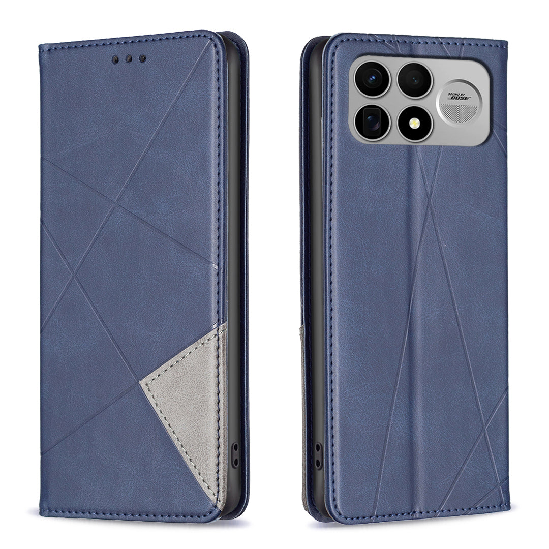 Xiaomi Poco F9 Ultra / Poco F8 Ultra / Redmi K90 Pro Max 5G / K100 Pro Max 5G (Kina) Fodral Korthållare Geometriskt Präglad Lädermobilskal