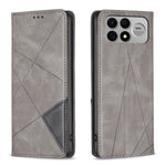 Xiaomi Poco F9 Ultra / Poco F8 Ultra / Redmi K90 Pro Max 5G / K100 Pro Max 5G (Kina) etui med kortholder og geometrisk præget lædermobilcover