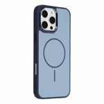 För iPhone 16 Pro Magnetiskt fodral Metallisk känsla PC + TPU Antifall Antirep Telefonskydd