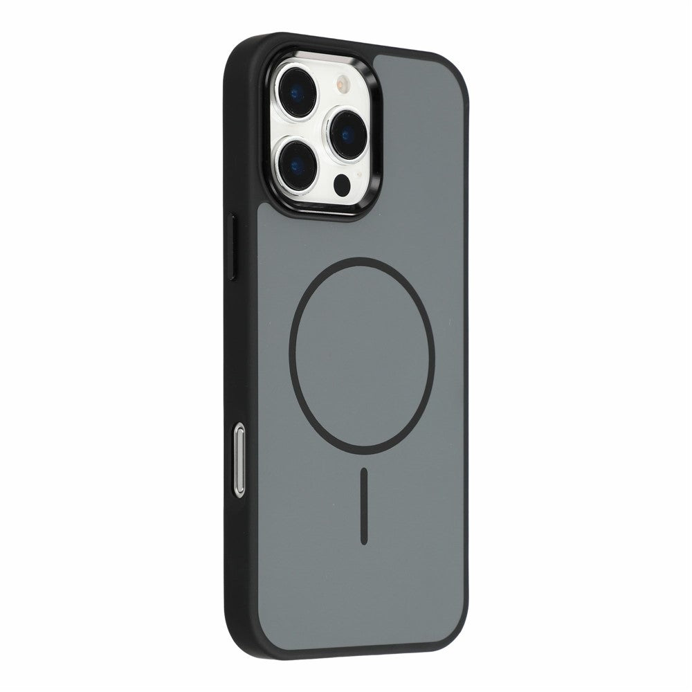 Magnetiskt skal för iPhone 16 Pro, metallisk hud, PC + TPU, fallskyddande och reptåligt mobilskal