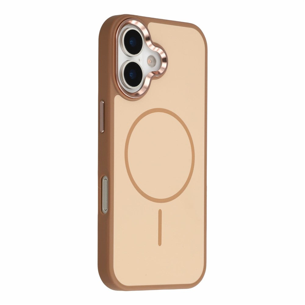 For iPhone 17 Magnetic Case Metallic Skin Feel PC + TPU Anti Drop Anti Scratch Phone Cover