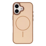 For iPhone 17 Magnetic Case Metallic Skin Feel PC + TPU Anti Drop Anti Scratch Phone Cover
