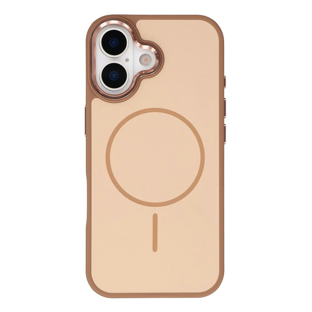For iPhone 17 Magnetic Case Metallic Skin Feel PC + TPU Anti Drop Anti Scratch Phone Cover