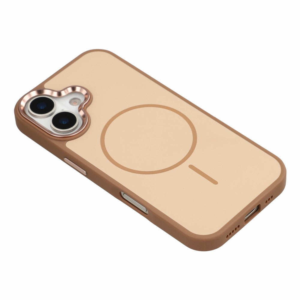 For iPhone 17 Magnetic Case Metallic Skin Feel PC + TPU Anti Drop Anti Scratch Phone Cover