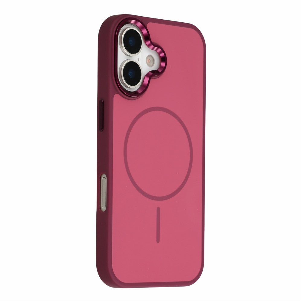 For iPhone 17 Magnetic Case Metallic Skin Feel PC + TPU Anti Drop Anti Scratch Phone Cover