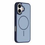 For iPhone 17 Magnetic Case Metallic Skin Feel PC + TPU Anti Drop Anti Scratch Phone Cover