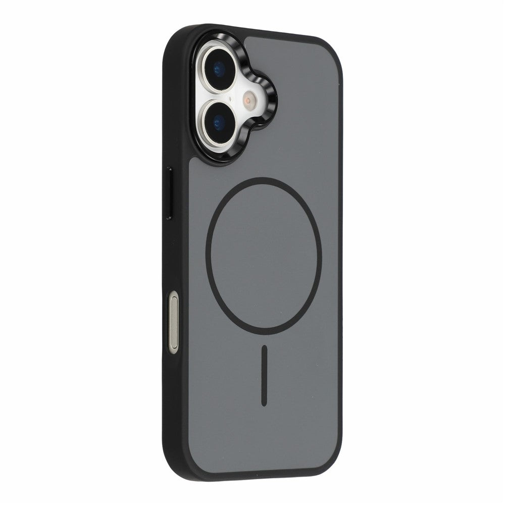 For iPhone 17 Magnetic Case Metallic Skin Feel PC + TPU Anti Drop Anti Scratch Phone Cover