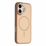 For iPhone 16 Magnetic Case Metallic Skin Feel PC + TPU Anti Drop Anti Scratch Phone Cover