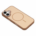For iPhone 16 Magnetic Case Metallic Skin Feel PC + TPU Anti Drop Anti Scratch Phone Cover