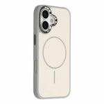 For iPhone 16 Magnetic Case Metallic Skin Feel PC + TPU Anti Drop Anti Scratch Phone Cover