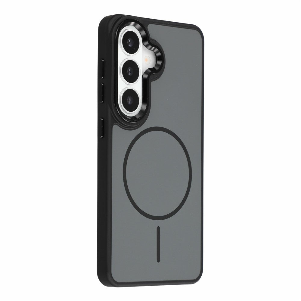 For Samsung Galaxy S25  /  S24 Magnetic Case Metallic Skin Feel PC + TPU Anti Drop Anti Scratch Phone Cover