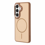 For Samsung Galaxy S25  /  S24 Magnetic Case Metallic Skin Feel PC + TPU Anti Drop Anti Scratch Phone Cover