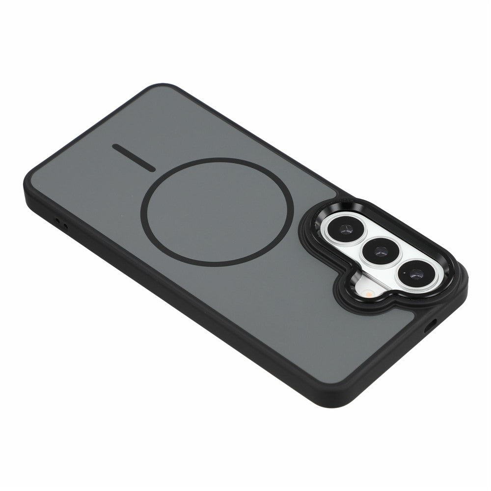 Magnetiskt skal för Samsung Galaxy S25+ / S24+ Metallisk hud PC + TPU Fallskyddande och reptåligt mobilskal